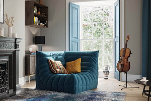 Угловое кресло ДеФранс для дачи, гостиной, веранды, мансарды, бескаркасная модель в тренде